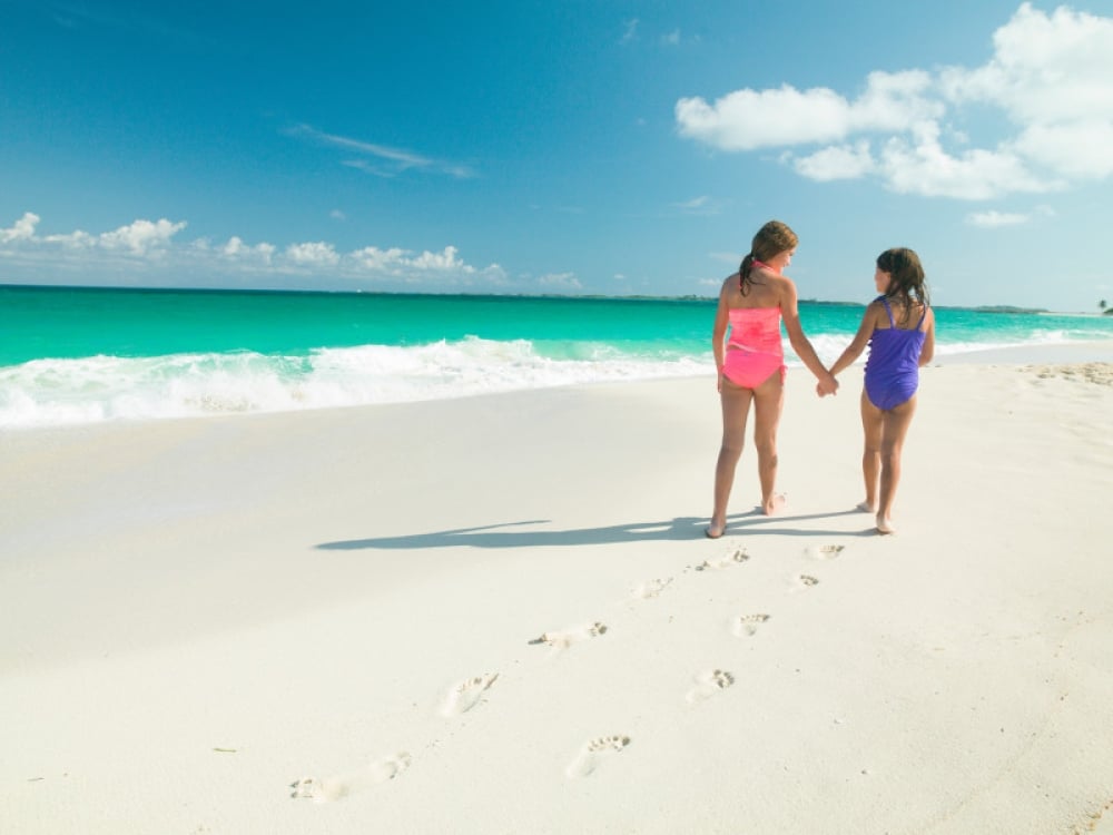 Kids love the beaches of Nassau Paradise Island!