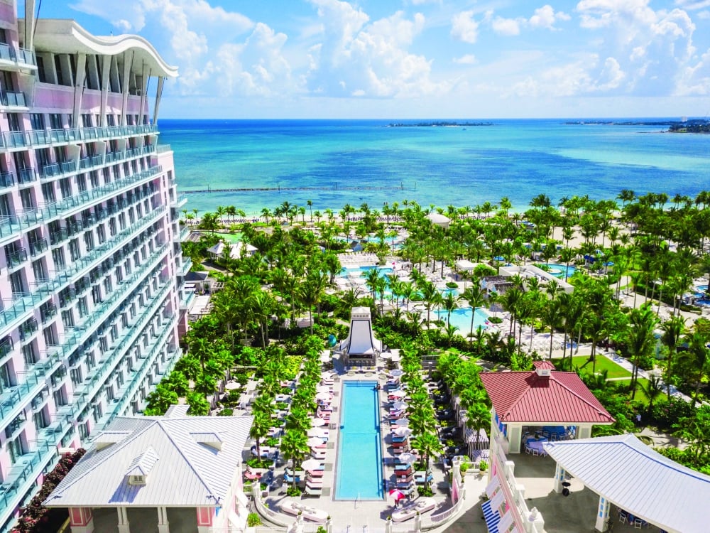 Aerial view of SLS Baha Mar