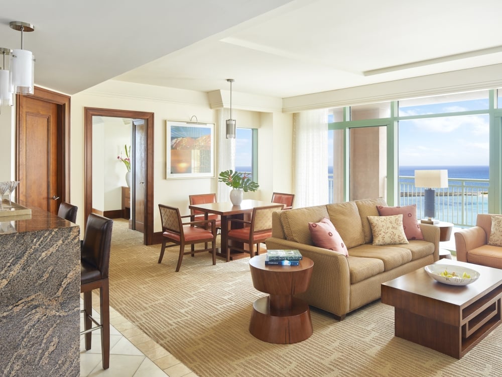 The Reef Suite living and dining room