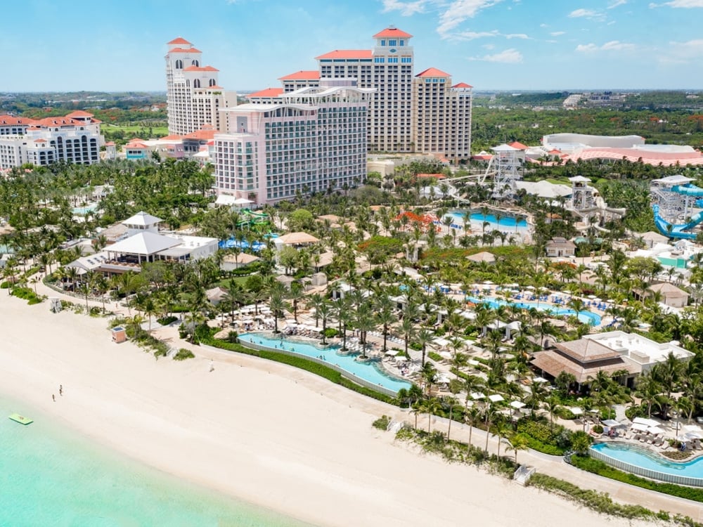 An aerial view of Baha Mar