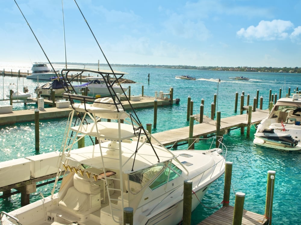Boats in a marina in Nassau Paradise Island