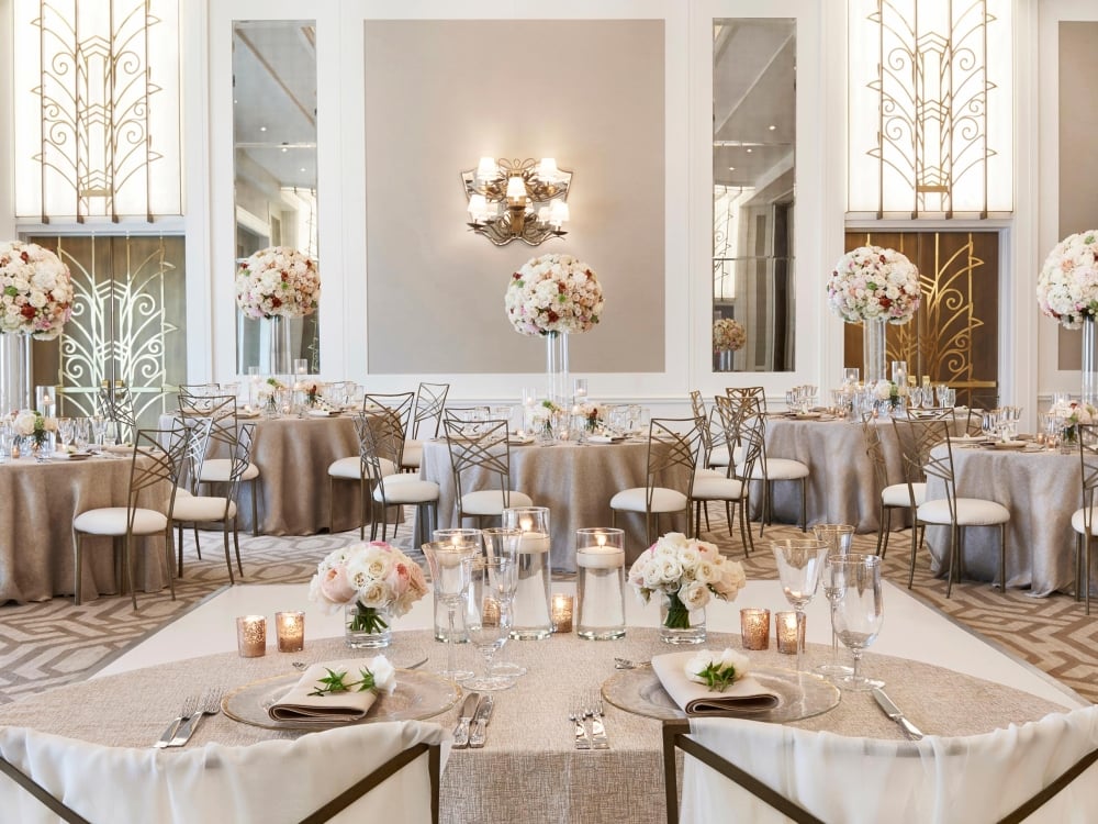 A wedding set-up at Rosewood Baha Mar