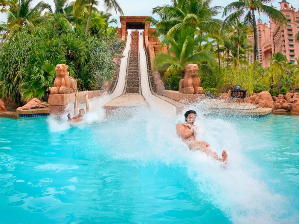 A waterslide at Aquaventure