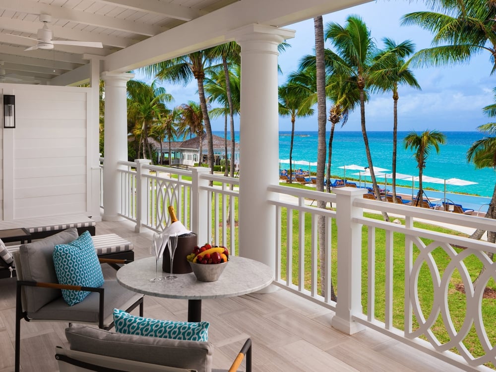 A patio at Ocean Club, A Four Seasons Resort