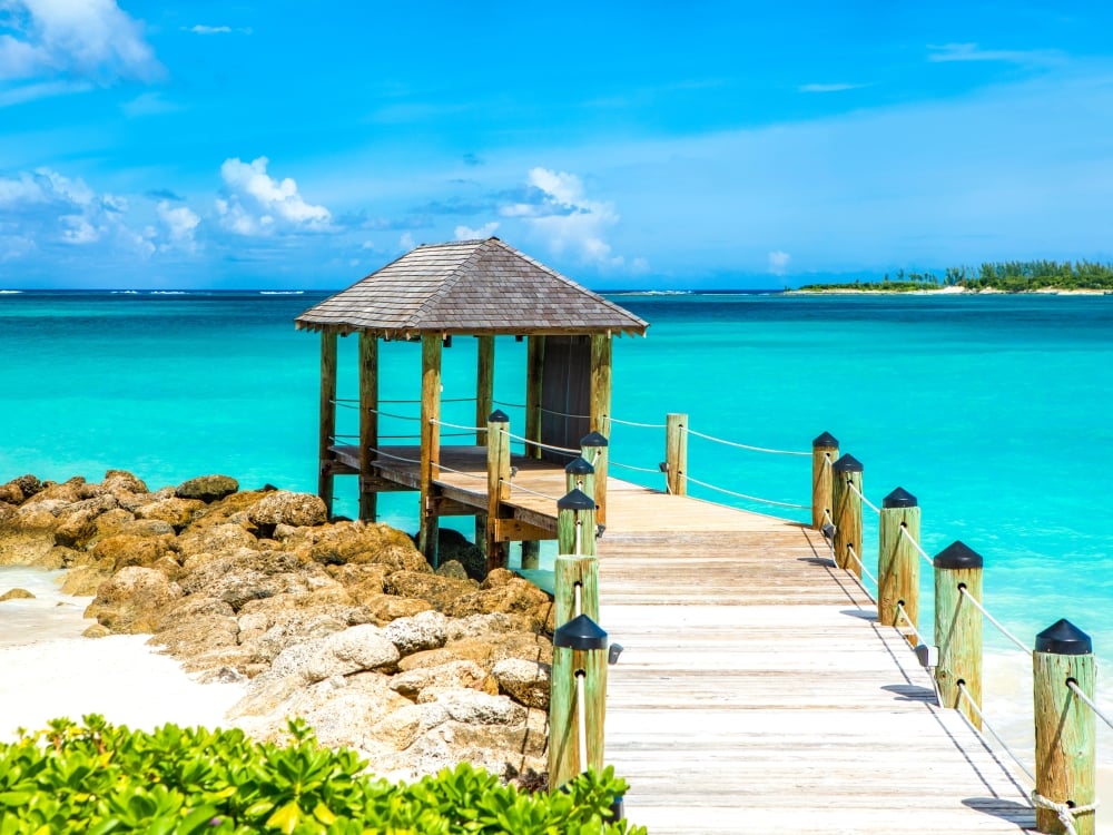 Beach boardwalk in Nassau Paradise Island