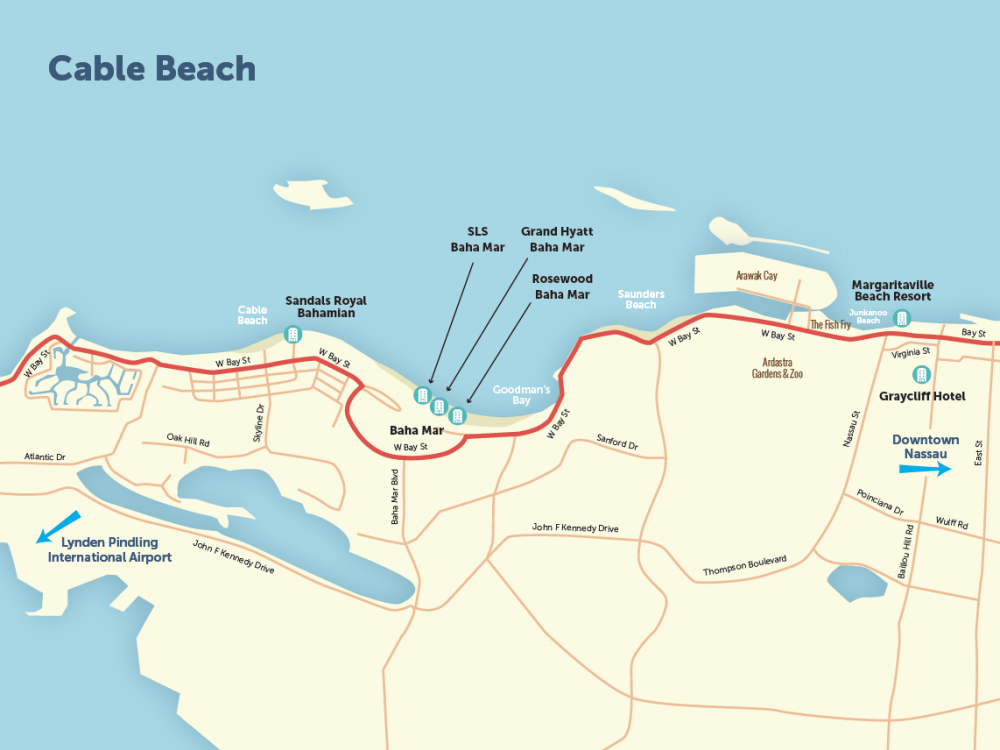 Cable Beach map