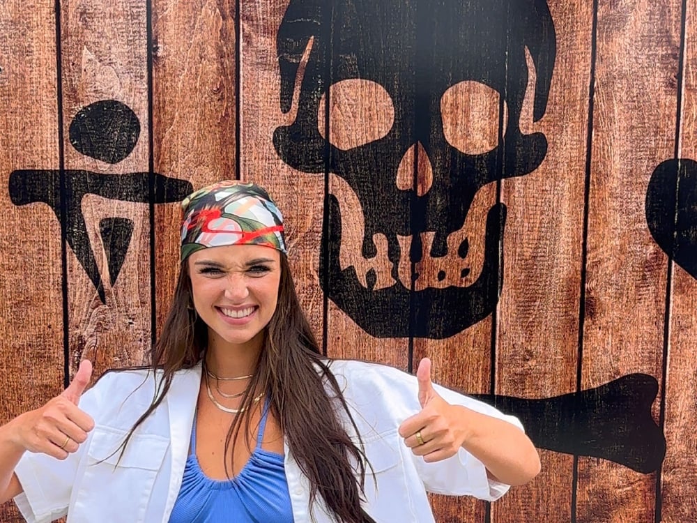 kelsey at the pirate museum
