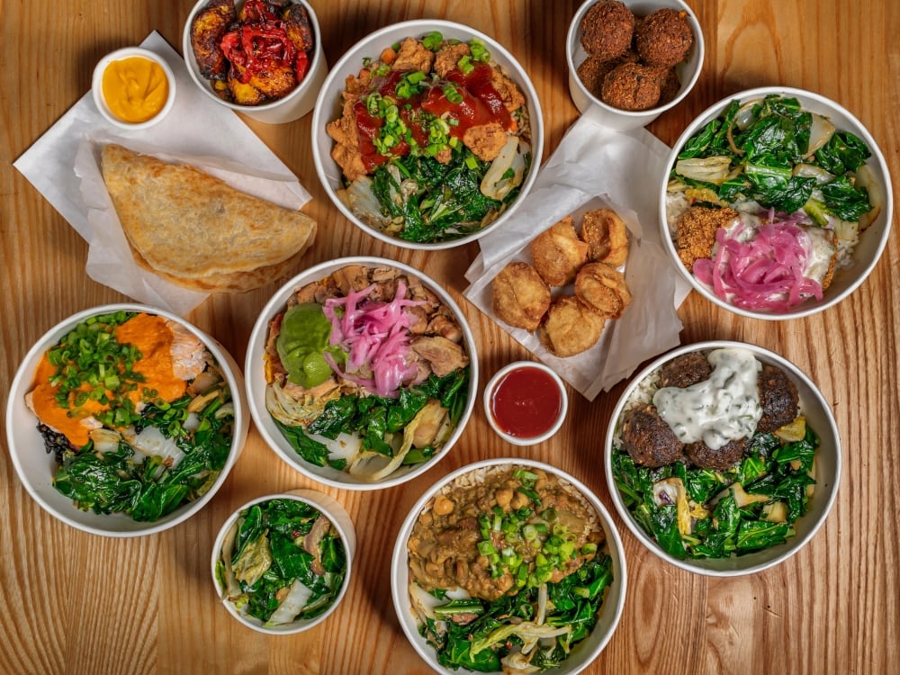 food on a table