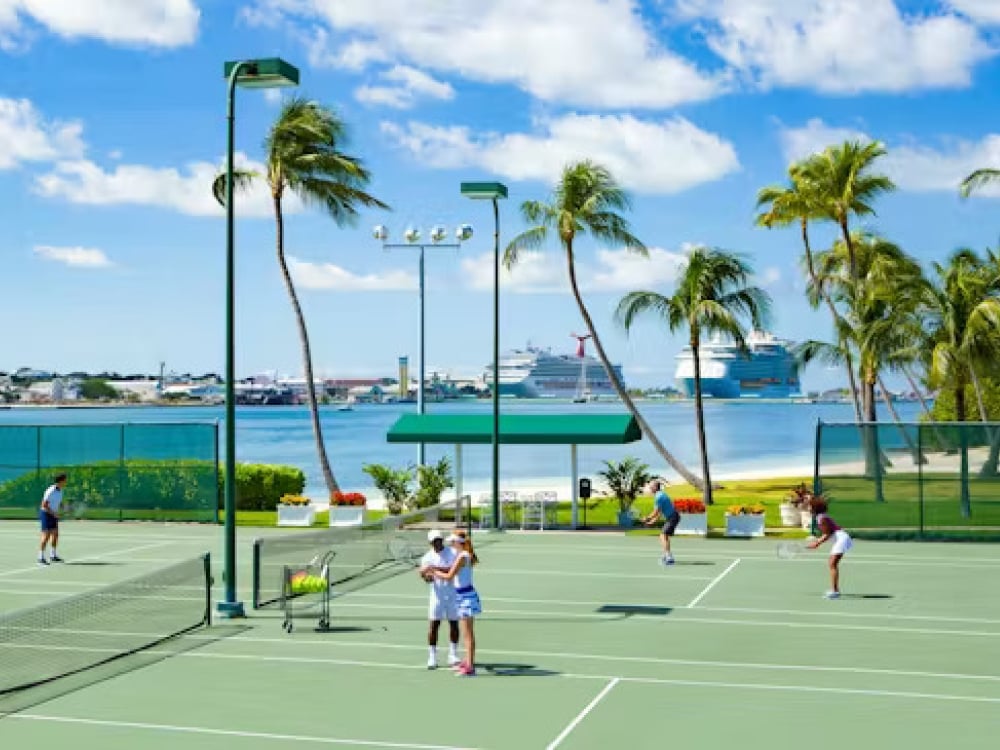 people playing tennis