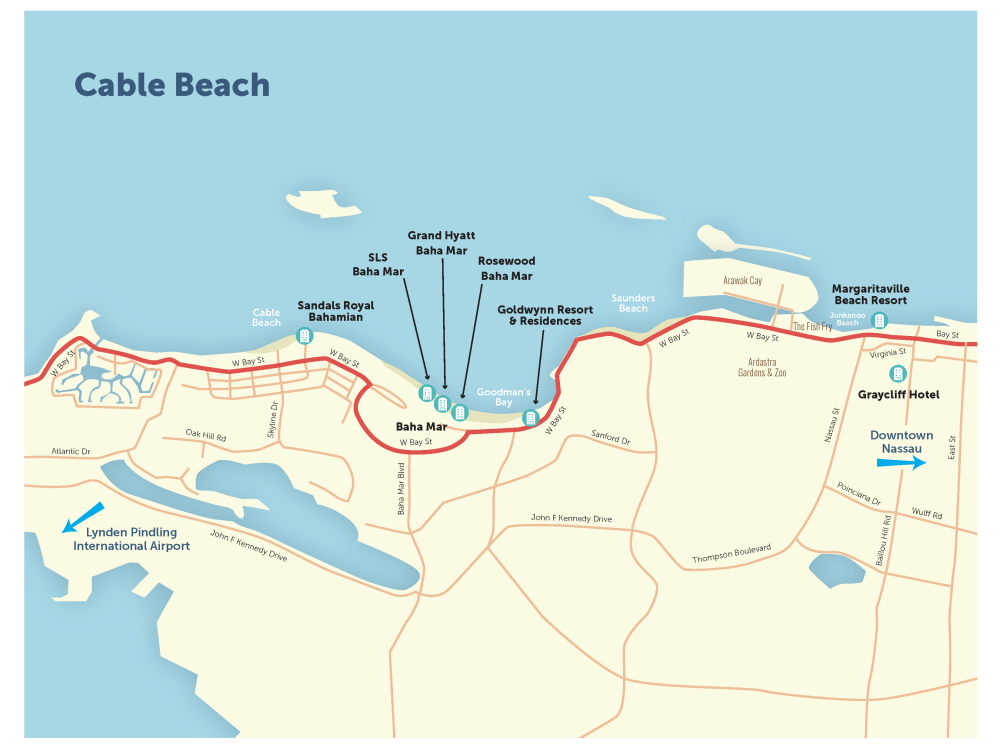 Map of Cable Beach