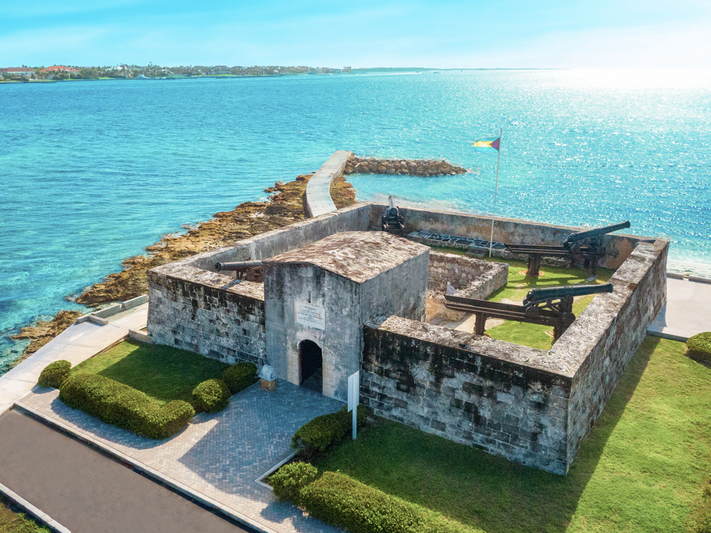 A fort on the coast.