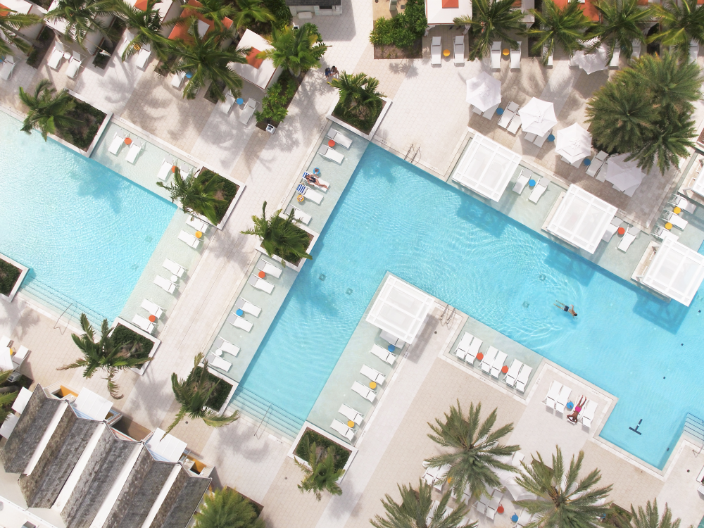 Baha Mar Drift Pool aerial shot