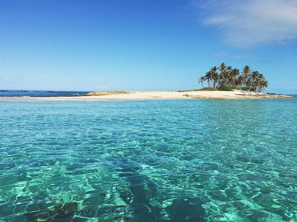 Offshore island in The Bahamas is explored by a Bahamas boat tour. 