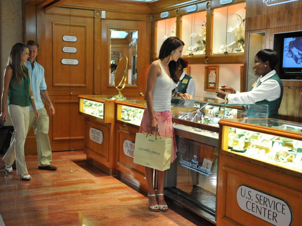 A woman shops in Nassau Paradise Island