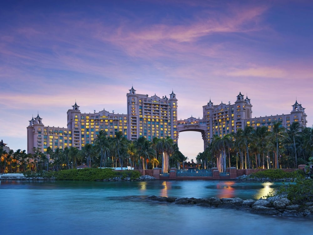 Atlantis Exterior at Night