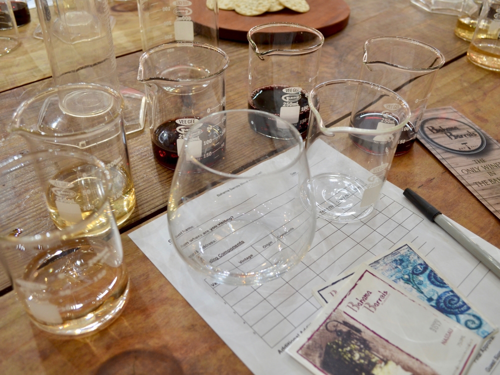 Glasses on a table