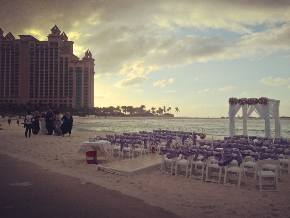Destination wedding at The Cove at Atlantis, Paradise Island