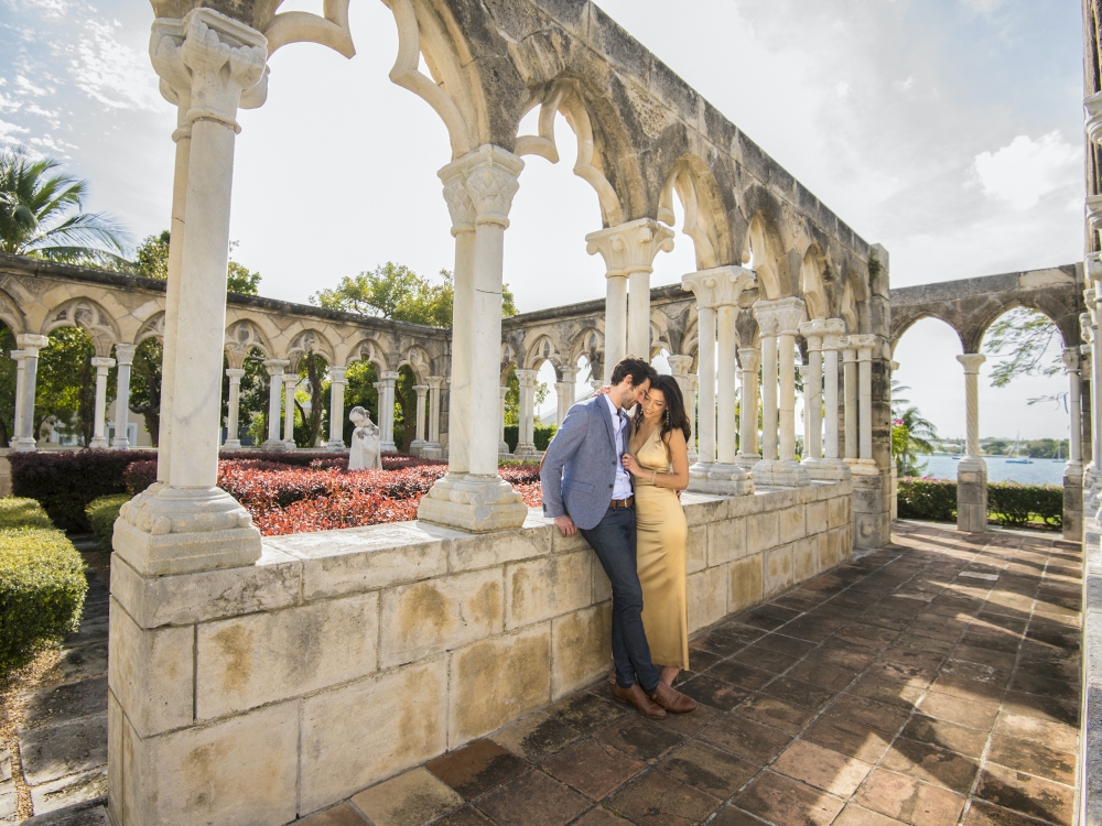 A couple in the sunshine at The Cloisters at The Ocean Club, A Four Seasons Resort.