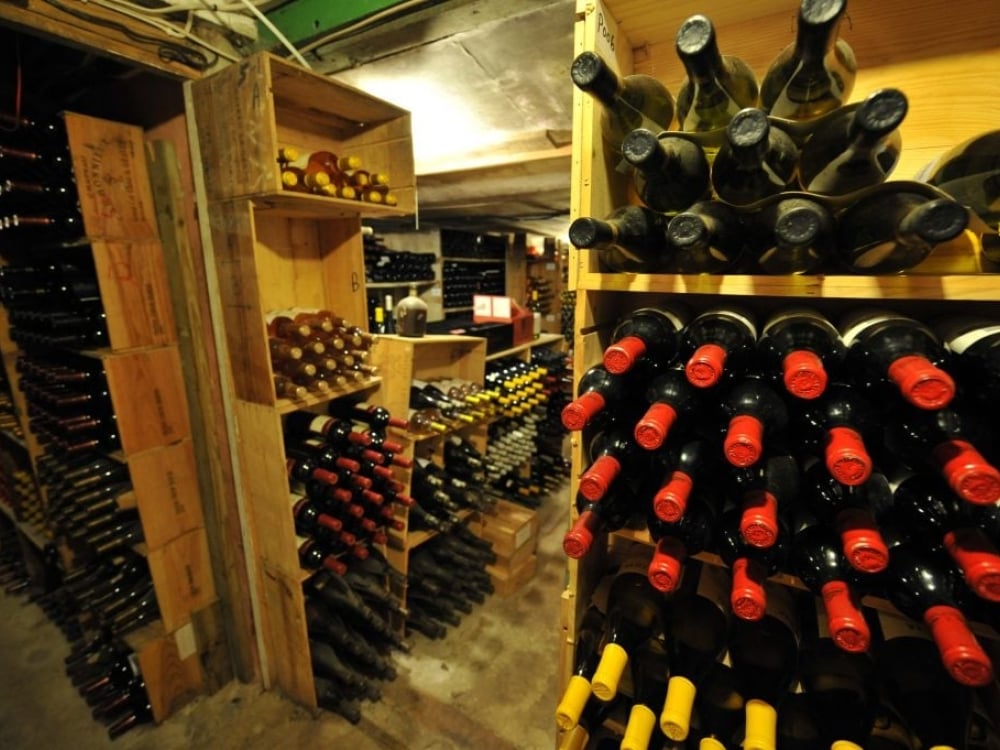 The wine cellar at the Graycliff Hotel.