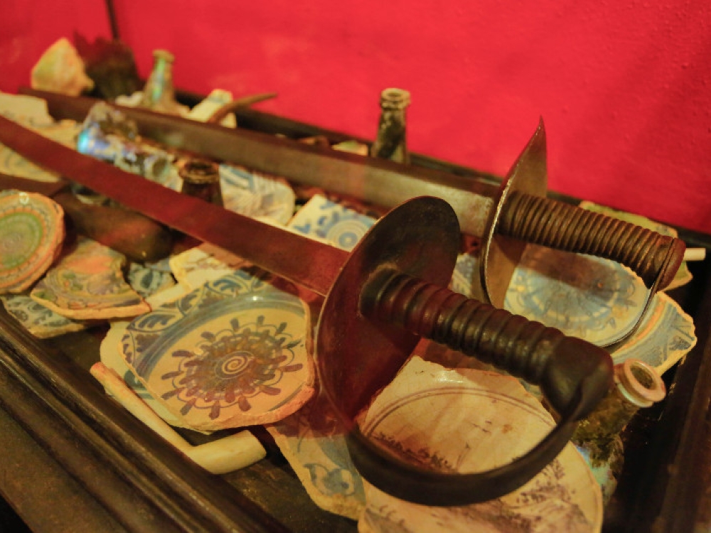 Pirate artifacts at the Graycliff Heritage Museum