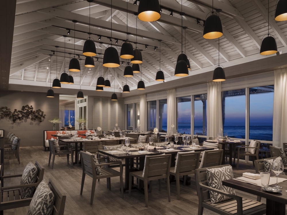 The dining room at Dune by Chef Jean-Georges Vongerichten in Nassau Paradise Island Bahamas