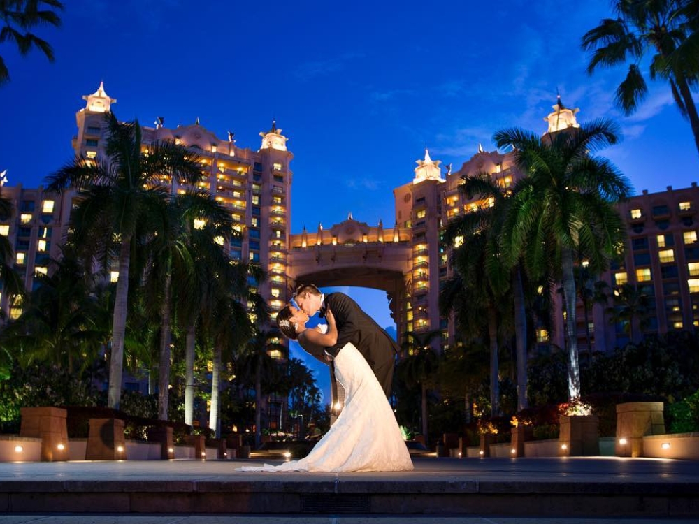 Destination wedding at Atlantis, Paradise Island