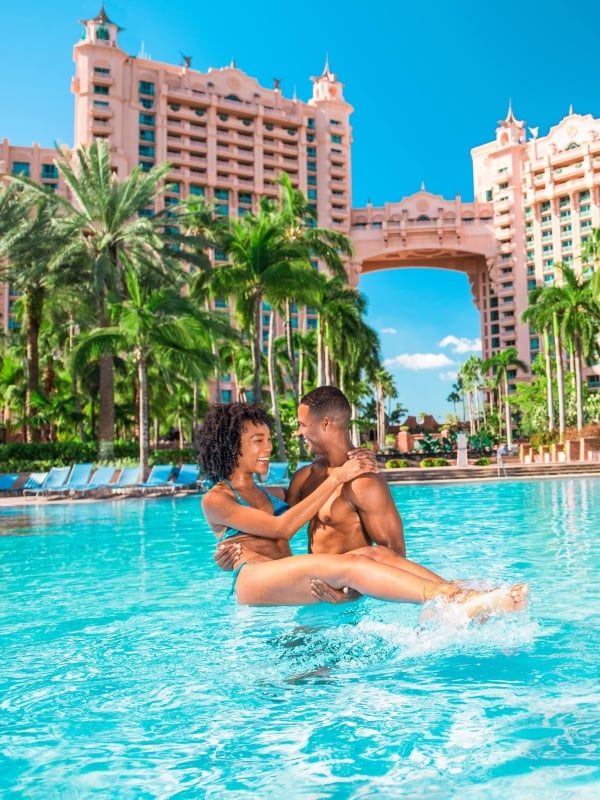 A couple at Atlantis Paradise Island