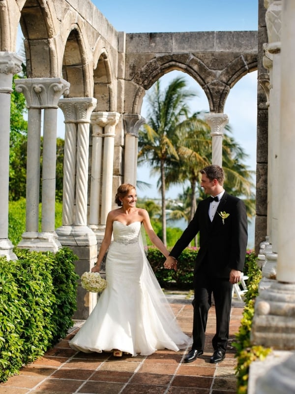 A couple getting married at Ocean Club, A Four Seasons Resort