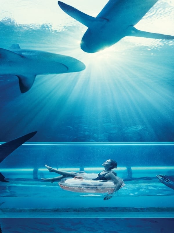 A woman tubing at Aquaventure at Atlantis Paradise Island