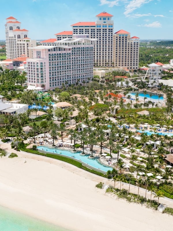 An aerial view of Baha Mar