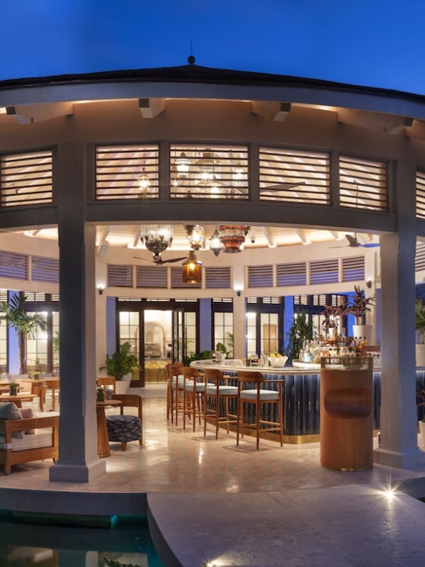 The exterior of Costa restaurant at Rosewood Baha Mar in Nassau Paradise Island