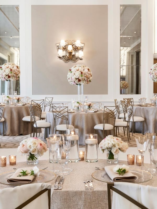 A wedding set-up at Rosewood Baha Mar