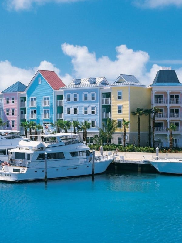 View of Harborside Resort from the Marina