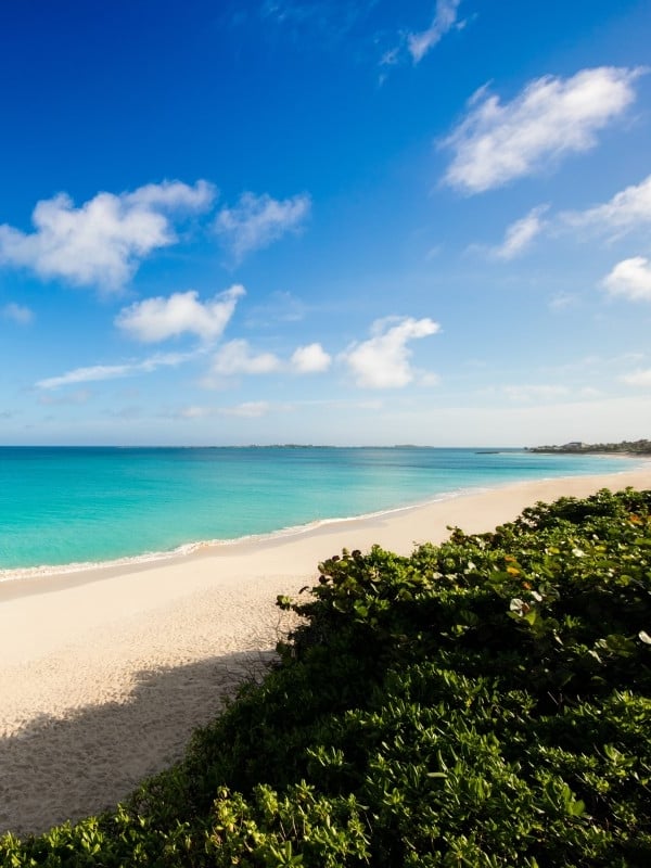 A long stretch of beach in Nassau Paradise Island