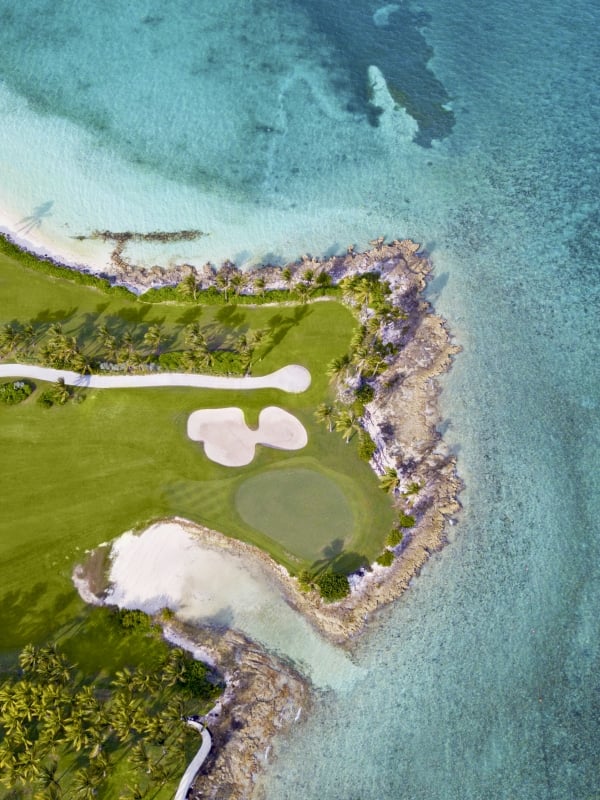golf course aerial shot 