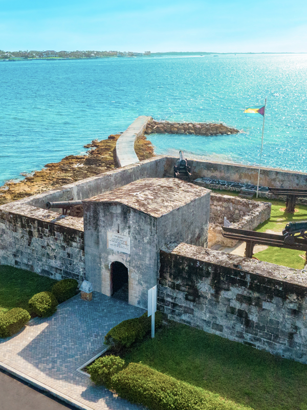 A fort on the coast.