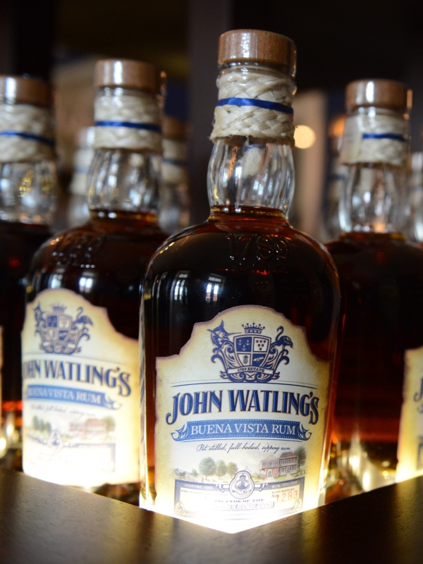 A selection of John Watling's Rum on display in Nassau Paradise Island. 