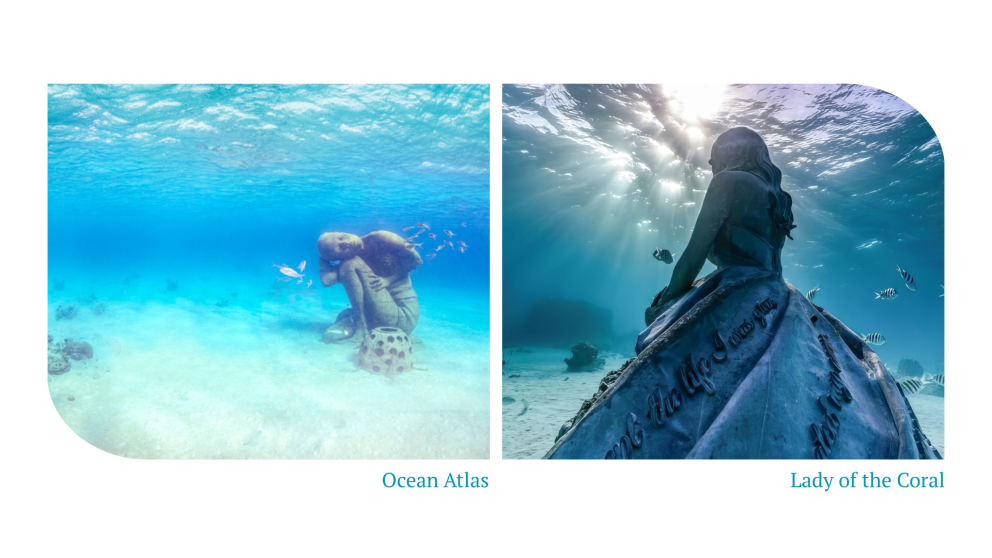 Lady of Coral and Ocean Atlas Statues